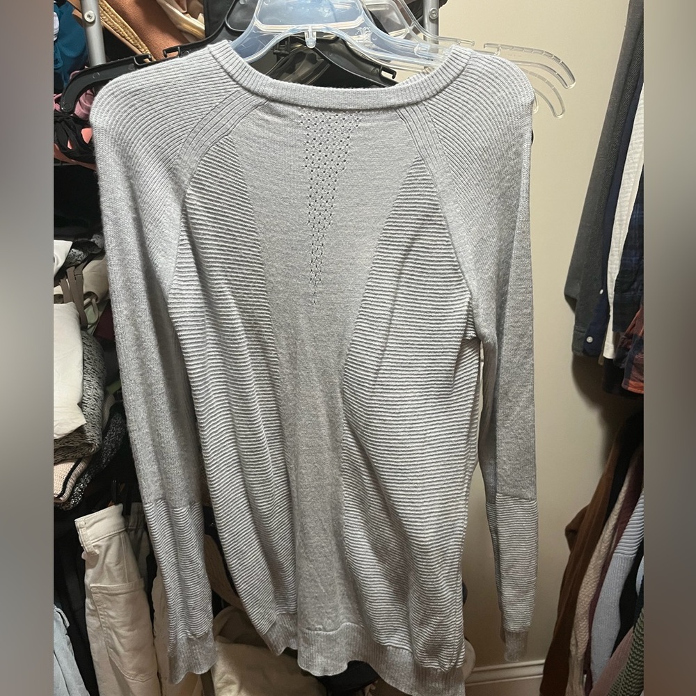 Lululemon Pale Blue Ribbed Knit Sweater